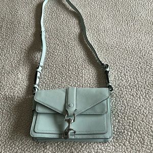 Lovely only used one time light blue handbag with multiple compartments